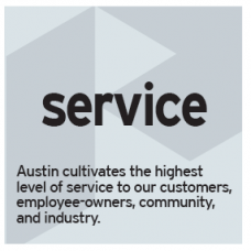 Core Values Service | PVC Indoor  Panel | 24” x 24”